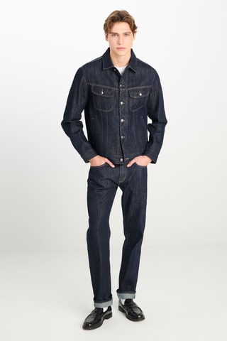 Casaco regular - Azul-escuro