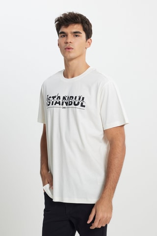 T-shirt regular - Branco