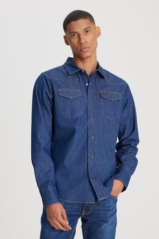 Camisa regular - Azul