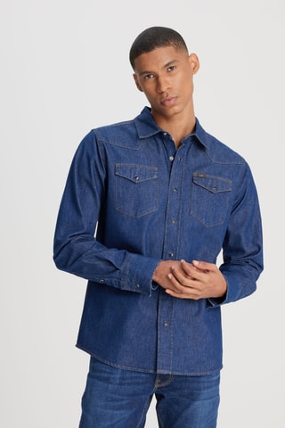 Camisa regular - Azul