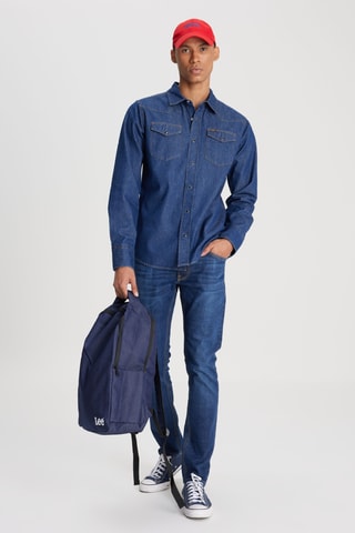 Camisa regular - Azul