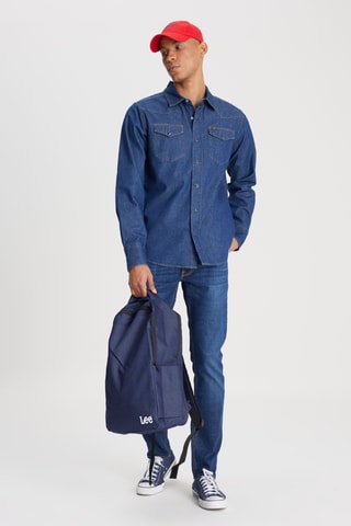 Camisa regular - Azul