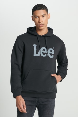 Sweat regular com capuz - Preto