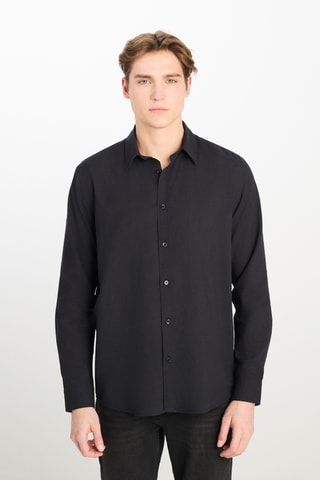 Camisa regular - Preto