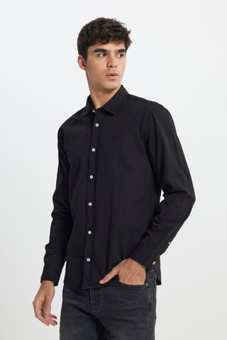Camisa regular - Preto
