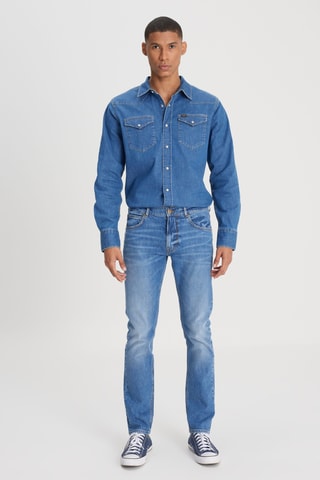 Calças de ganga slim L719 Luke - Índigo