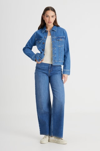 Casaco regular de ganga - Azul