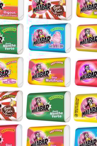 Assortiment de chewing-gums Malabar - 200 pièces