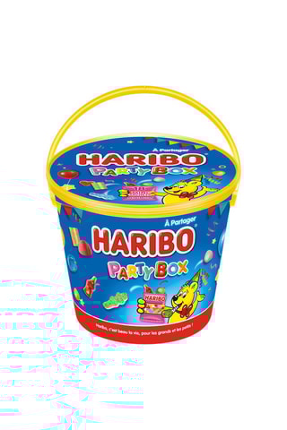2 x Seau Party box Haribo garni de mini sachets de confiserie - 650 g