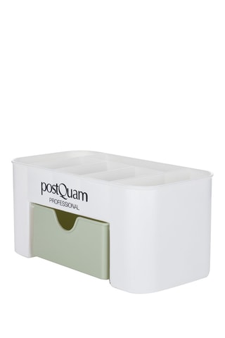 Boîte de rangement pour cosmétiques - Vert clair et beige