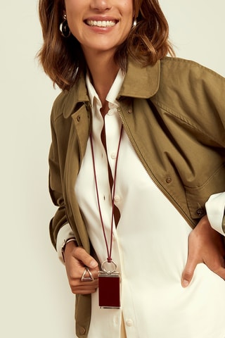 Colar Camelia - Banhado a prata