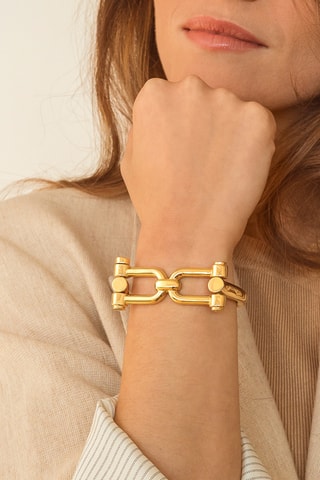 Pulseira rígida Eucalyptus - Banhado a ouro amarelo