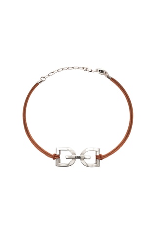 Colar Magnolia - Couro e banhado a prata