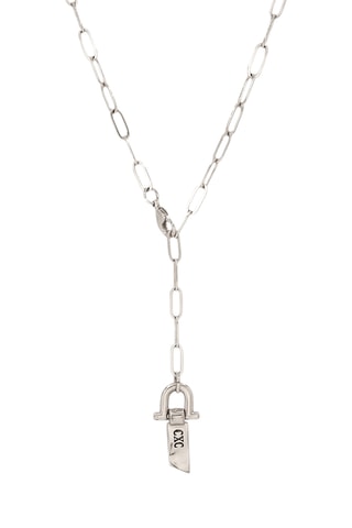 Colar banhado a prata Canela