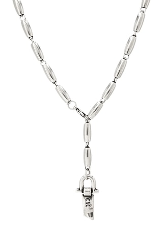 Colar banhado a prata Canela