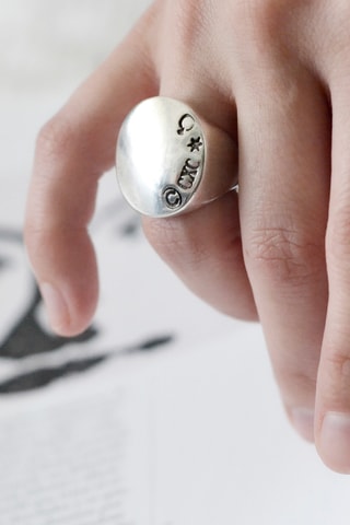 Anel Fenix - Banhado a prata