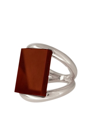 Anel Eucalyptus - Banhado a prata