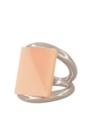 Anel Camélia - Banhado a prata