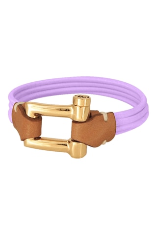 Pulseira Eucalyptus - Banhado a ouro amarelo e couro