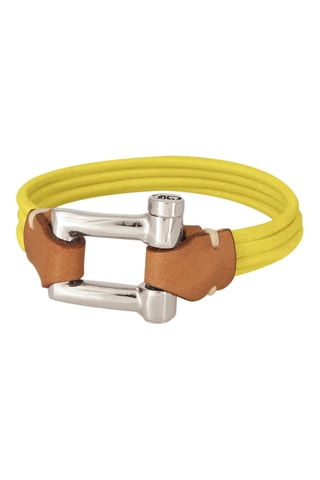 Pulseira Eucalyptus - Banhado a prata e couro