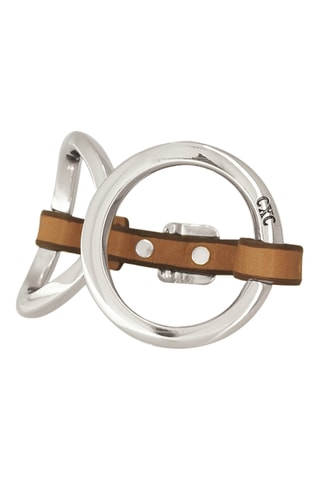 Pulseira Eucalyptus - Banhado a prata e couro