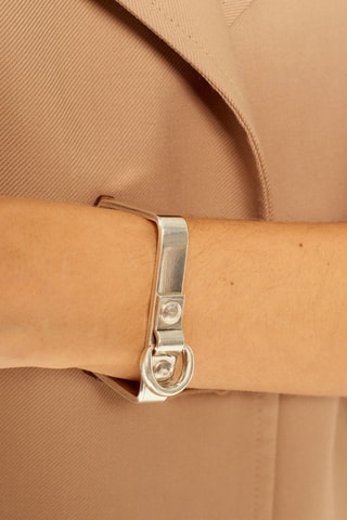 Pulseira Vainilla - Couro e banhado a prata