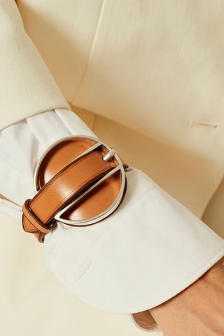 Pulseira Vainilla - Couro e banhado a prata