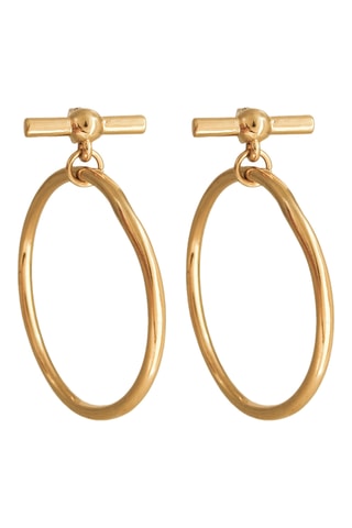 Brincos Camelia - Banhado a ouro amarelo