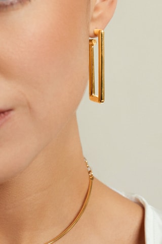 Brincos Magnolia - Banhado a ouro amarelo