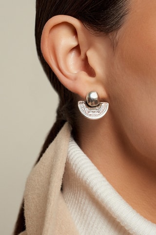 Brincos Magnolia - Banhado a prata