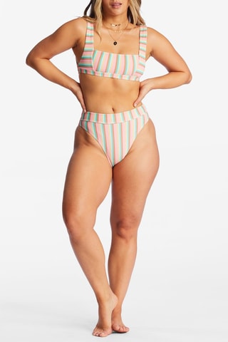 Bas de maillot taille haute - Rose et ciel - Billabong