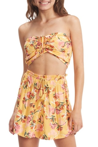 Bustier crop top - Oranje en Lichtbeige - Roxy 