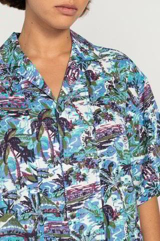 Robe chemise Quilt - Bleu - Element