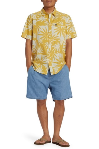 Biologisch Katoenen Overhemd Regular Fit - Geel - Quiksilver