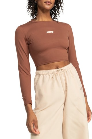 Kort Trainingsshirt Active - Bruin - Roxy 