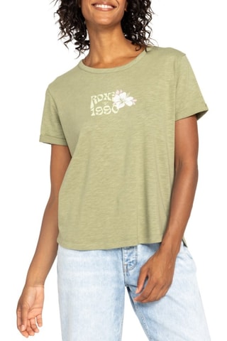 T-shirt regular - Gemêleerd Groen - Roxy