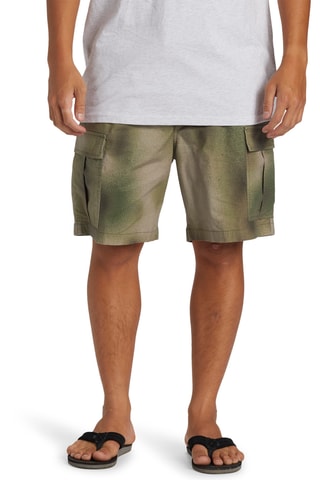 Short straight tie and dye en coton biologique - Beige - Quiksilver