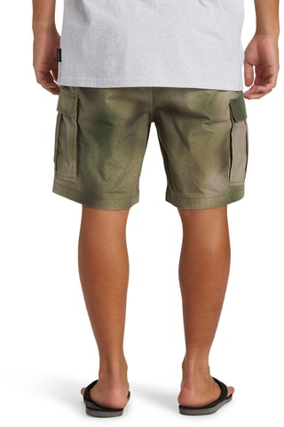 Short straight tie and dye en coton biologique - Beige - Quiksilver