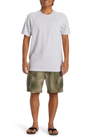 Short straight tie and dye en coton biologique - Beige - Quiksilver