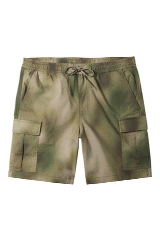 Short straight tie and dye en coton biologique - Beige - Quiksilver