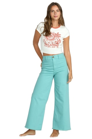 Jean large taille haute - Turquoise - Billabong