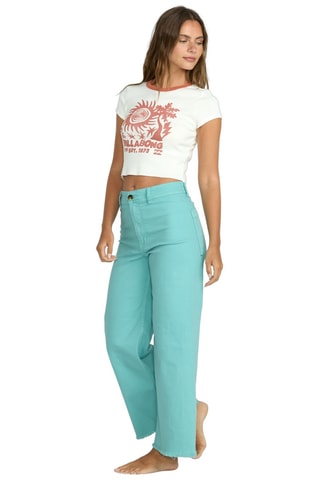 Jean large taille haute - Turquoise - Billabong