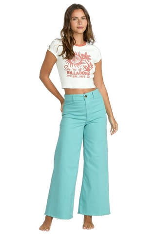 Jean large taille haute - Turquoise - Billabong