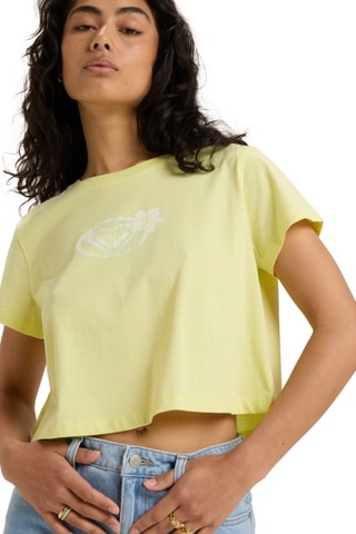 Biologisch Katoenen Cropped T-shirt- Pistachegroen