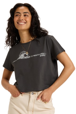 Biologisch Katoenen Cropped T-shirt- Zwart