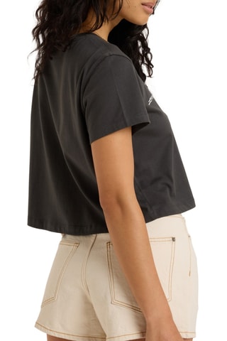 Biologisch Katoenen Cropped T-shirt- Zwart