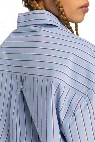 Biologisch Katoenen Blouse Relaxed Fit - Blauwgrijs