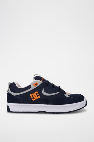 Baskets en cuir - Bleu marine et orange - DC shoes