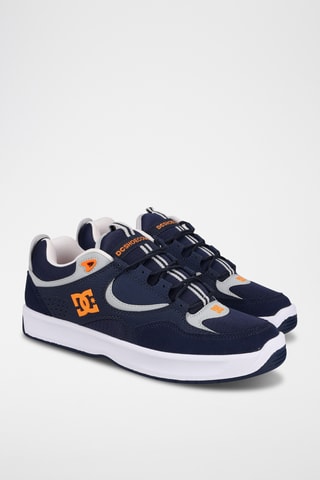 Baskets en cuir - Bleu marine et orange - DC shoes
