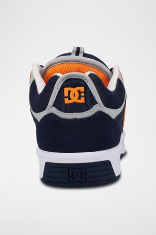 Baskets en cuir - Bleu marine et orange - DC shoes